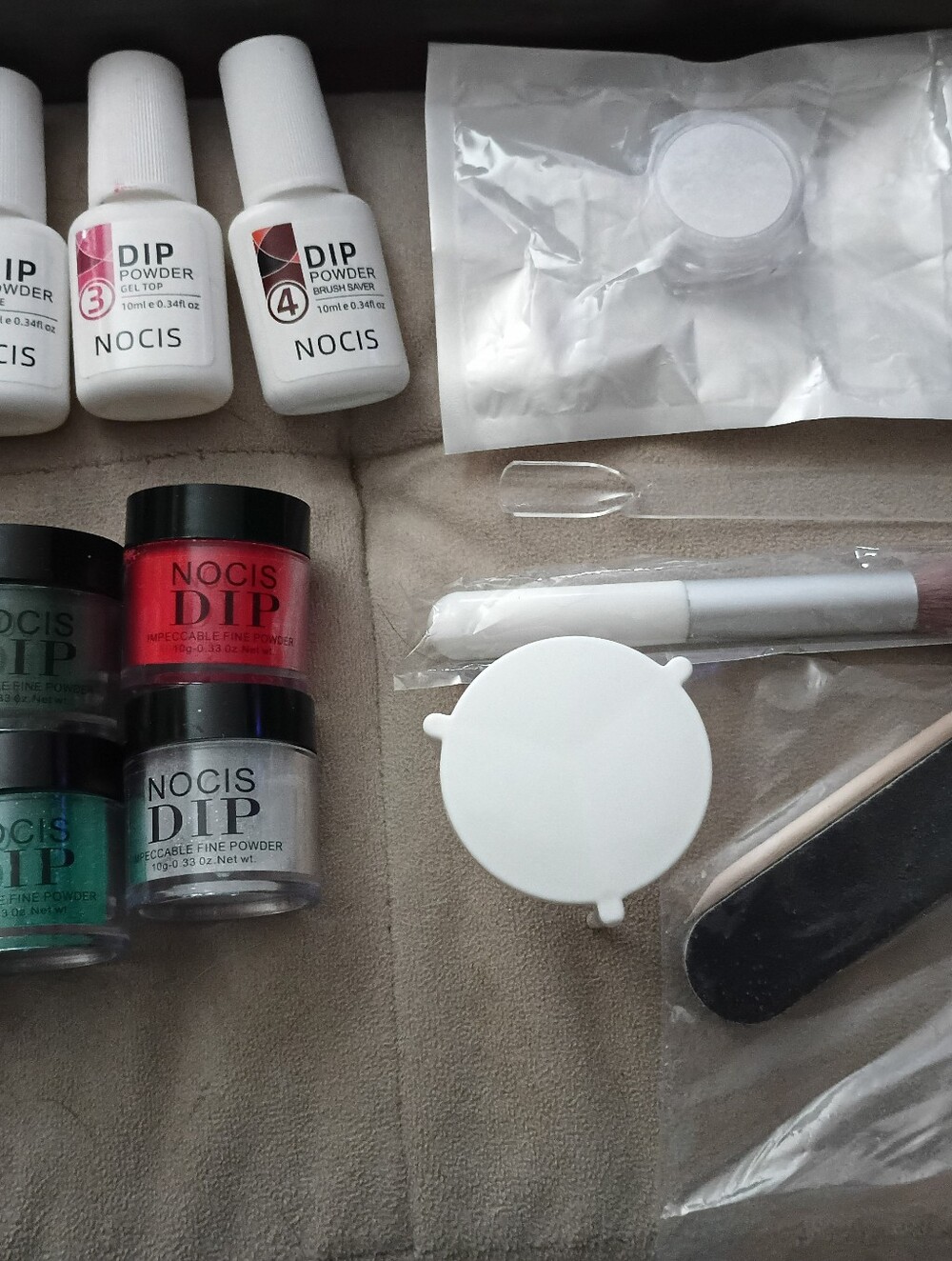 Red Dip Powder Nail Kit - Professional Women Makeup
